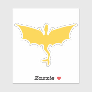 Goldgelber Federschwanzaufkleber Aufkleber