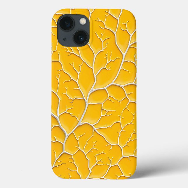 Goldgelber iPhone-Hülle-Ader-Design Bold Case-Mate iPhone Hülle (Rückseite)
