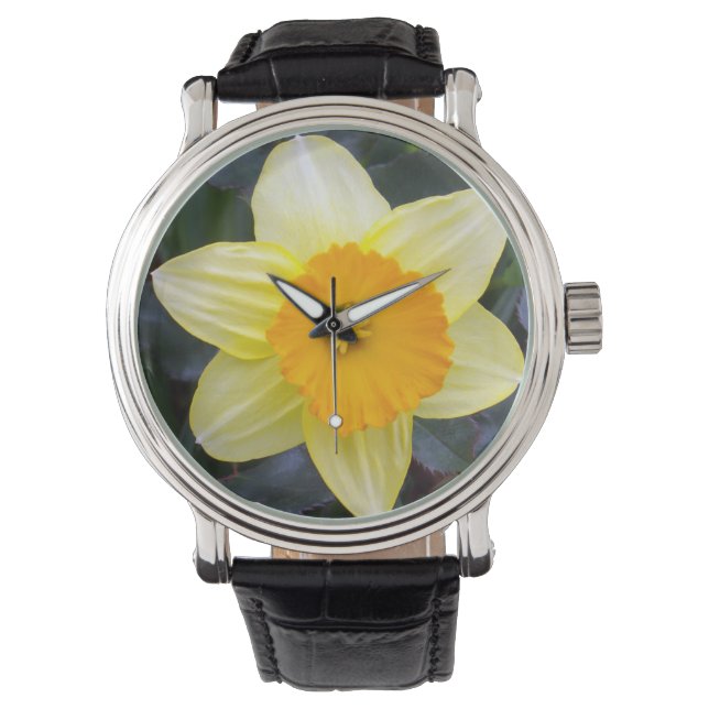 goldgelbes Daffodil, Armbanduhr (Vorderseite)