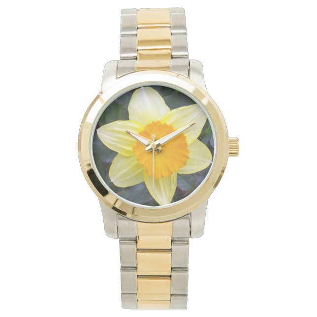 goldgelbes Daffodil, Armbanduhr (Vorderseite)