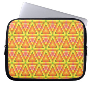Goldgelbes Dreiecksmuster Laptopschutzhülle