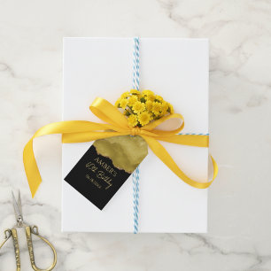 Goldgelbes Gold-Glitter-Watercolor-Abstrakt Geschenkanhänger