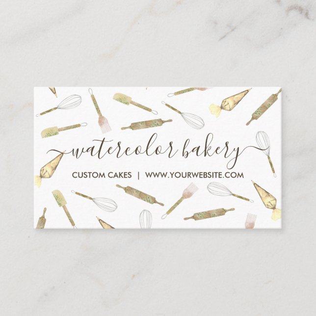 Goldgelbes Haus Bäckerei Konditorei Koch Visitenkarte (Vorderseite)