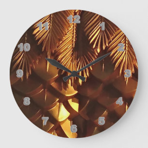 goldgelbes Lack Akrylwand Große Wanduhr