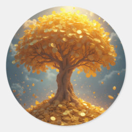 Goldgeldgold Runder Aufkleber