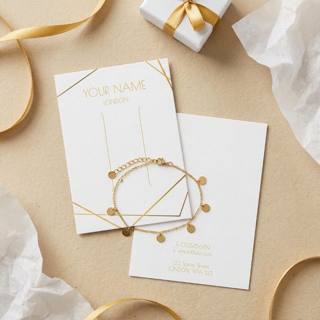Goldgeometrische Armband-Grafikkarte (Gold geometric bracelet display card.)