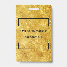 Goldgeometrische quadratische moderne trendy ausweis