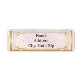 Goldgeometrische Rahmen rosa Marmoradresse