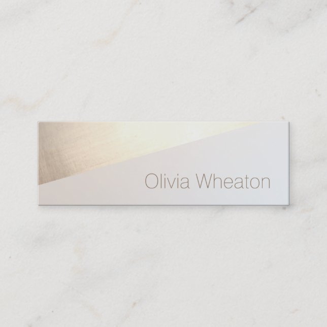 Goldgeometrische Schönheitssalon Mini Visitenkarte (Vorderseite)