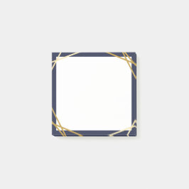 Goldgeometrisches Mitternachtsblau 3"" Anmerkungen Post-it Klebezettel