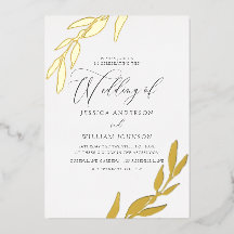 Goldgepresste Bleche Hochzeit von Elegant