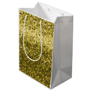 Goldgeschenktasche aus Folie Mittlere Geschenktüte