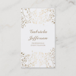 GoldGipskraut-weißes Vintages elegantes Visitenkarte
