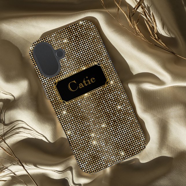 Goldglamouröse Sequenzen glänzende Punkte Case-Mate iPhone Hülle (Von Creator hochgeladen)