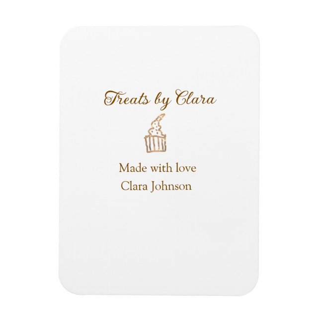 Goldglanzbäckerei aus Leckereien mit Liebe Name hi Magnet (Vertikal)