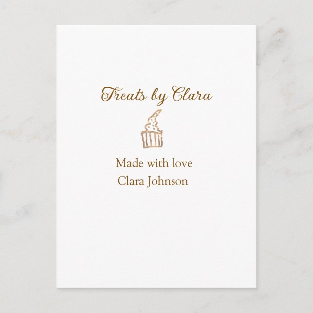 Goldglanzbäckerei aus Leckereien mit Liebe Name hi Postkarte (Vorderseite)