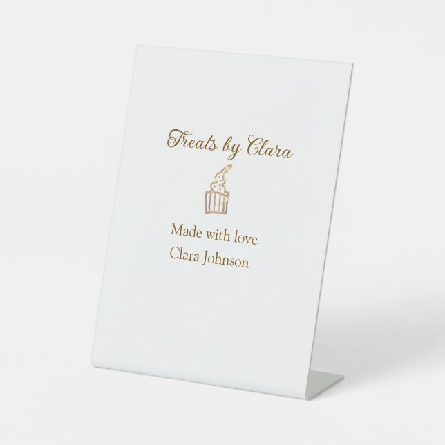 Goldglanzbäckerei aus Leckereien mit Liebe Name hi Sockelschild (Vorderseite)