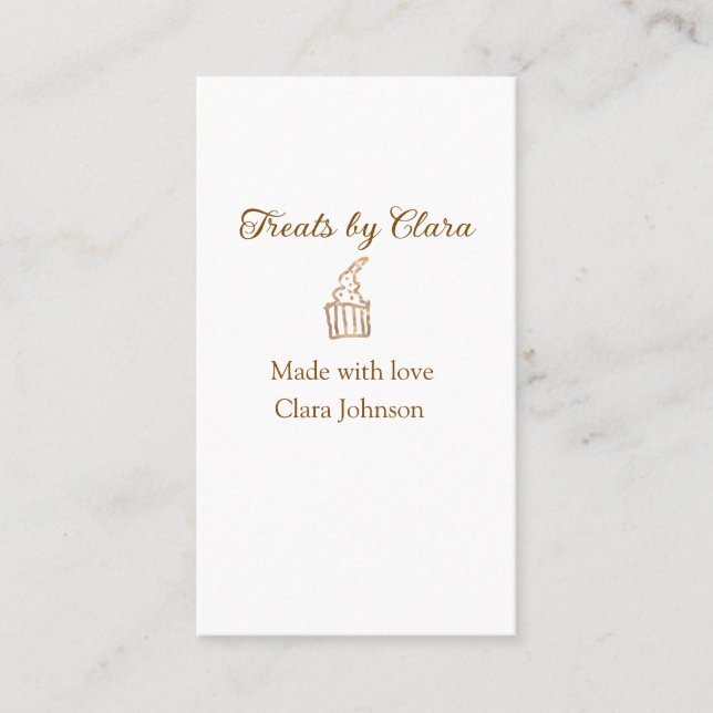 Goldglanzbäckerei aus Leckereien mit Liebe Name hi Visitenkarte (Vorderseite)