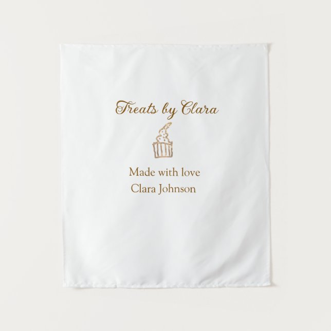 Goldglanzbäckerei aus Leckereien mit Liebe Name hi Wandteppich (Vorderseite)