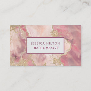 Goldglatter abstrakter pastellfarbener Waschbügel Visitenkarte