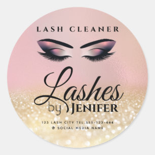 Goldglatter-Makeup-Lash-Erweiterung Laser Reiniger Runder Aufkleber
