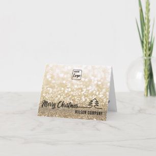 Goldglatter-Skript minimalistischer Weihnachtsbaum Feiertagskarte