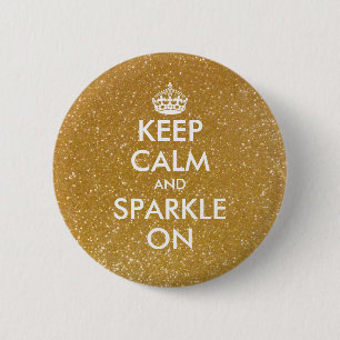 GoldGlitter behalten Ruhe und funkeln auf Knöpfen Button