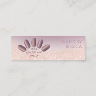 Goldglitter der modernen Rose Mini Visitenkarte