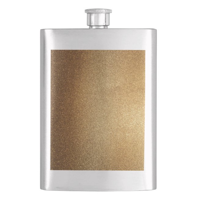 Goldglitter Flachmann (Vorderseite)