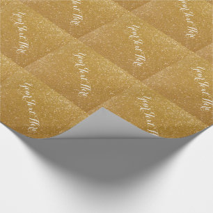 GoldGlitter-Verpackungspapier mit Chictypographie Geschenkpapier