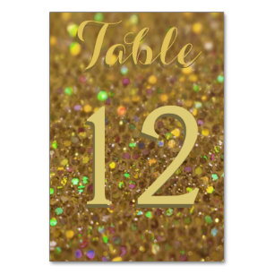 GoldGlitzer-Blick-Grafik Tischnummer