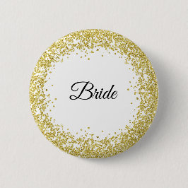 GoldGlitzer. Braut Button
