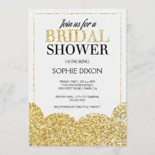 GoldGlitzer-Brautparty-Einladung Einladung