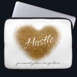 GoldGlitzer GEDRÄNGE Laptopschutzhülle<br><div class="desc">GoldGlitzer GEDRÄNGE Herz-Glamour-Laptop-Kasten-Tasche. Fertigen Sie sie besonders an oder verlassen Sie sie zu löschen.</div>