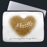 GoldGlitzer GEDRÄNGE Laptopschutzhülle<br><div class="desc">GoldGlitzer GEDRÄNGE Herz-Glamour-Laptop-Kasten-Tasche. Fertigen Sie sie besonders an oder verlassen Sie sie zu löschen.</div>