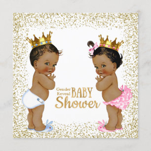 GoldGlitzer-Geschlecht decken auf Einladung