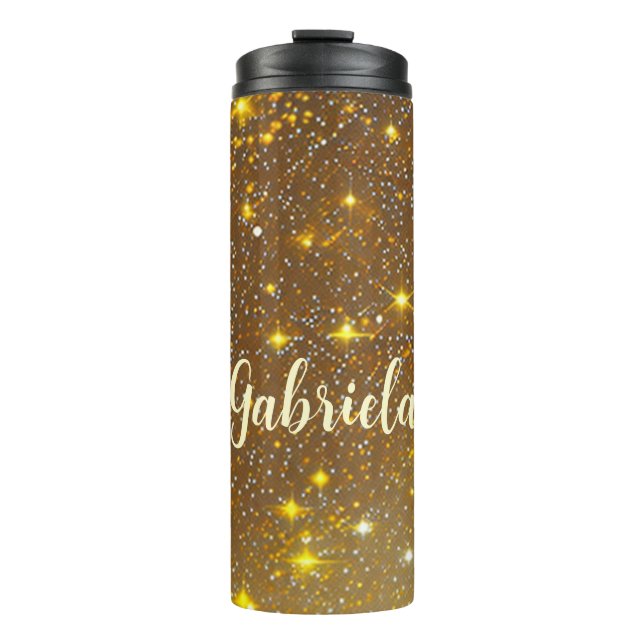 Goldglitzer Immitation Thermosbecher (Vorderseite)