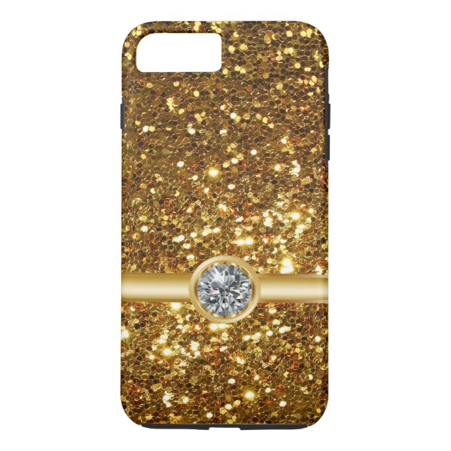 GoldGlitzer-Juwel Case-Mate iPhone Hülle (Rückseite)