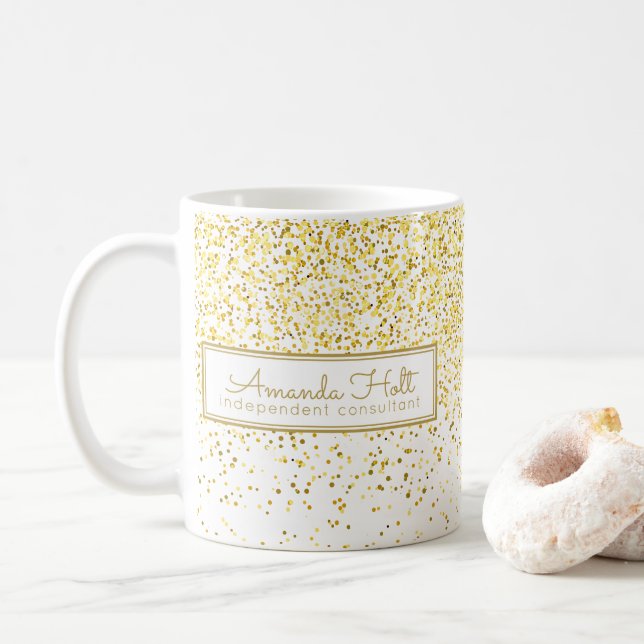 GoldGlitzer Kaffeetasse (Mit Donut)