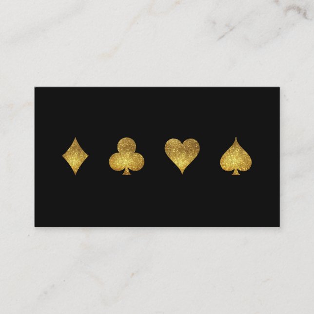 GoldGlitzer-Kasino-Spiel-Geschäfts-Karte Visitenkarte (Vorderseite)