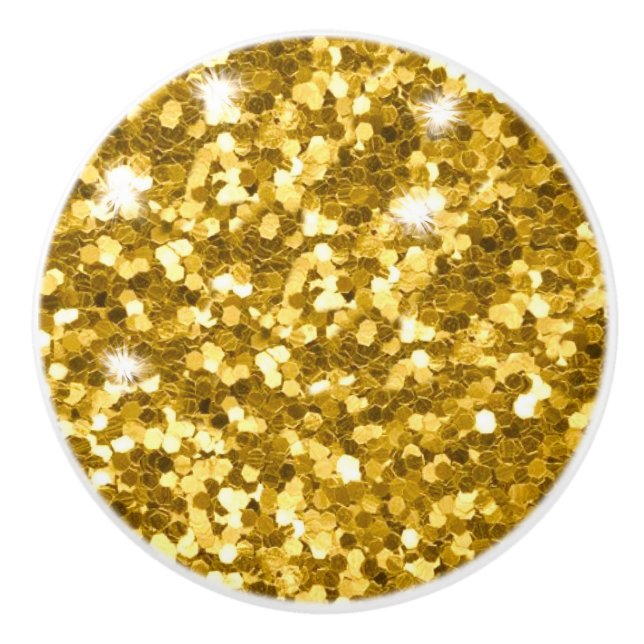 GoldGlitzer-Keramik-Griff Keramikknauf (Vorderseite)