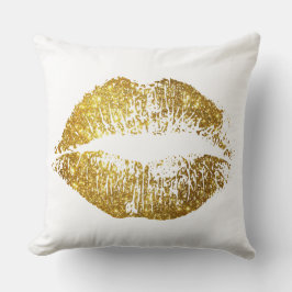 GoldGlitzer-Lippen #2 Kissen