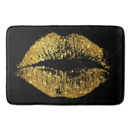 GoldGlitzer-Lippen Badematte