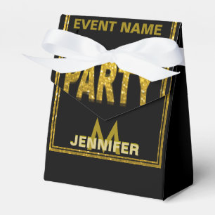 GoldGlitzer-Party des Monogramm-  Geschenkschachtel