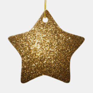 GoldGlitzer-Stern-Verzierung Keramikornament