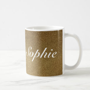 GoldGlitzer-Tasse (kundengerecht) mit Ihrem Namen Kaffeetasse