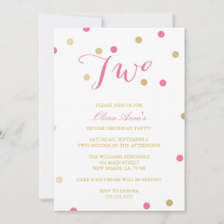 GoldGlitzerconfetti-Geburtstags-Einladungen Einladung