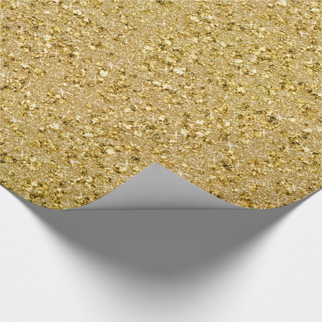 GoldGlitzern - Jeweled GoldImitat Glitter1 Geschenkpapier (Ecke)