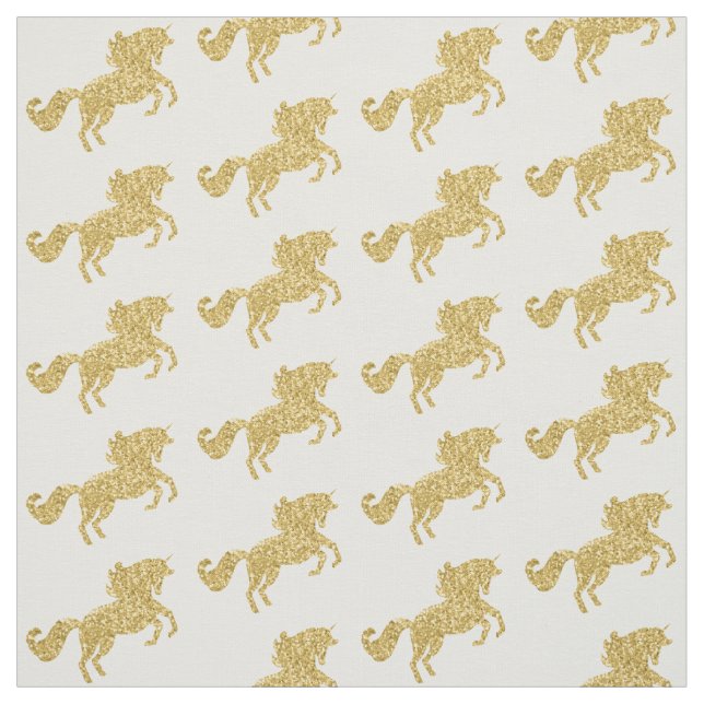 GoldGlitzerunicorn-Gewebe Stoff (Muster)
