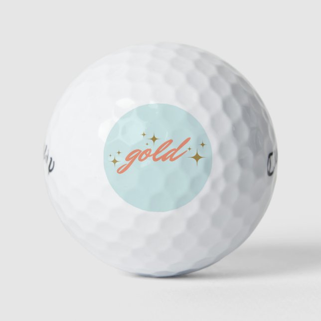 Goldgolfball Golfball (Vorderseite)
